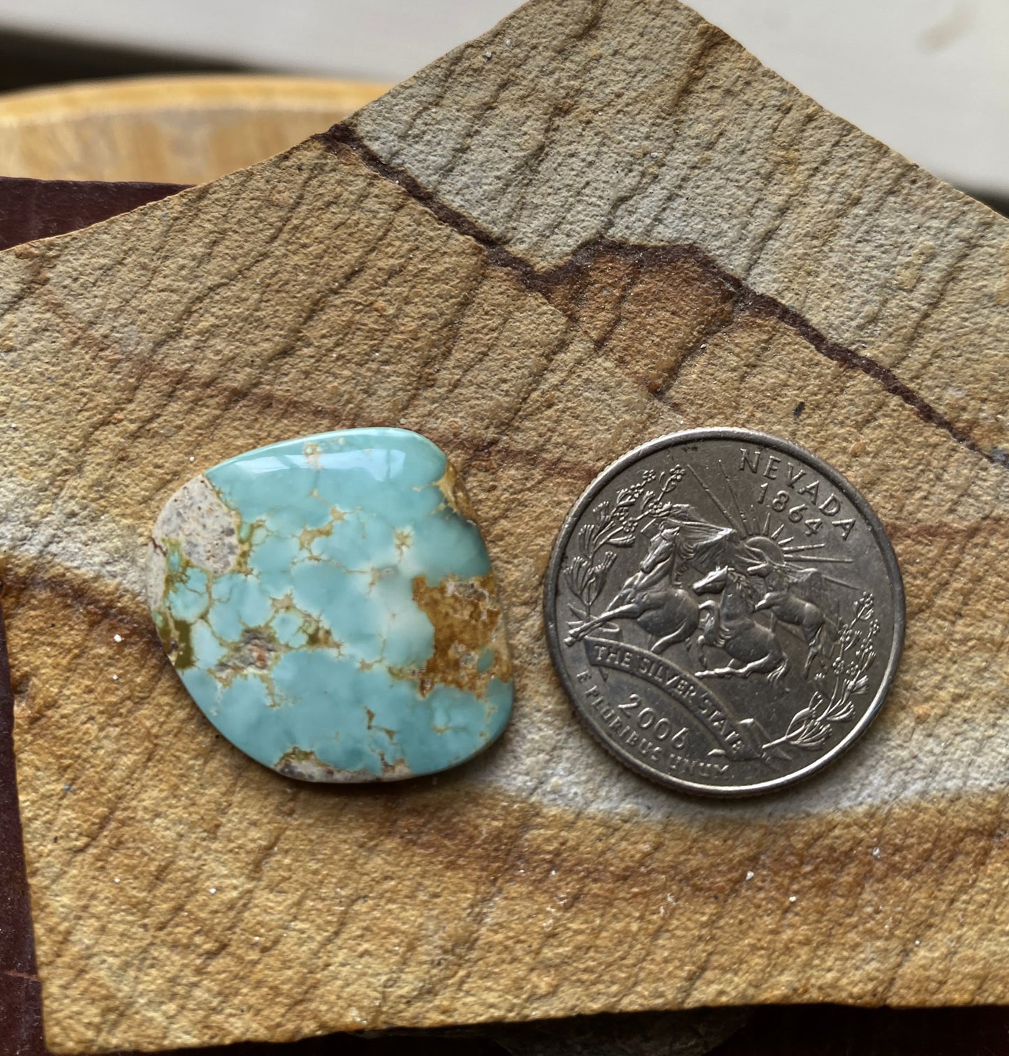 13 carat natural blue Stone Mountain Turquoise cabochon