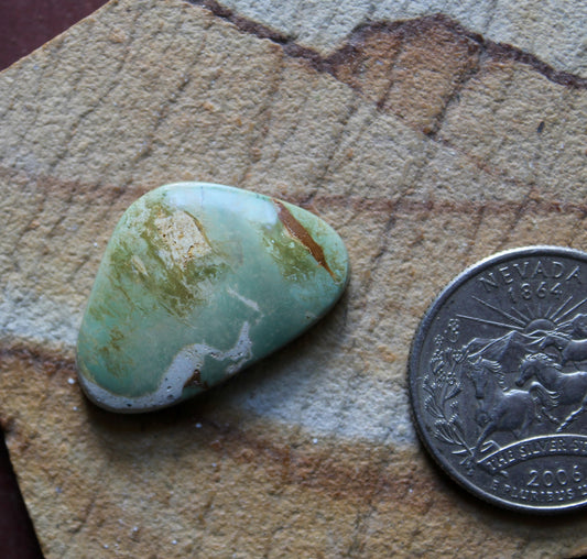 16 carat light green Stone Mountain Turquoise cabochon 16 carat light green Stone Mountain Turquoise cabochon