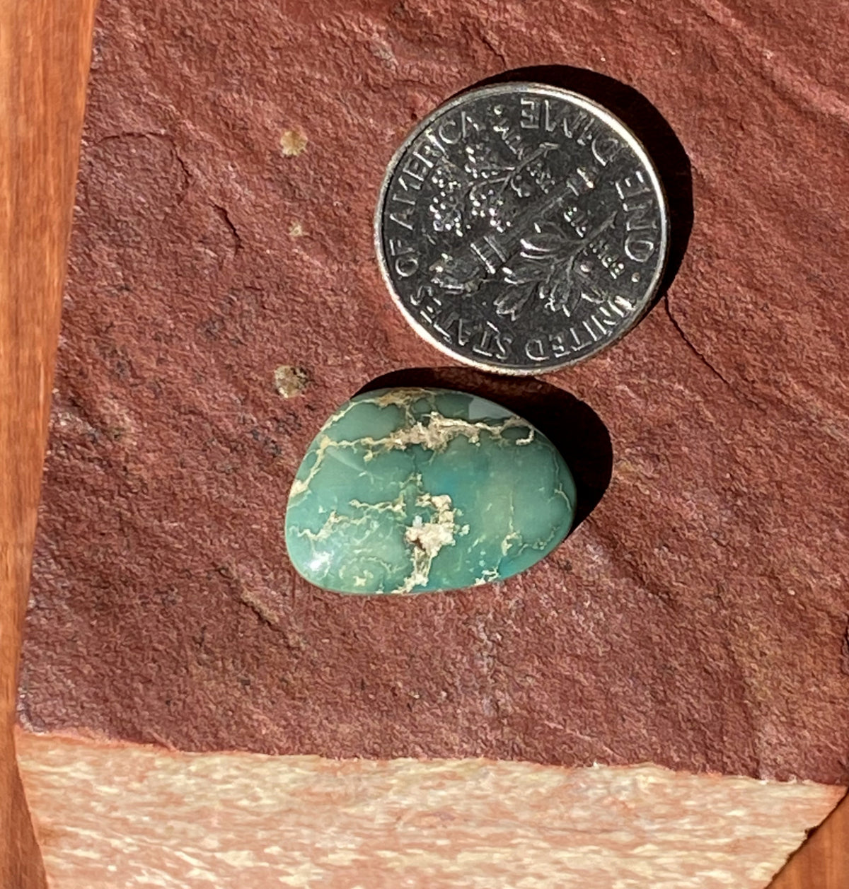 7 carats natural green Stone Mountain Turquoise cabochon