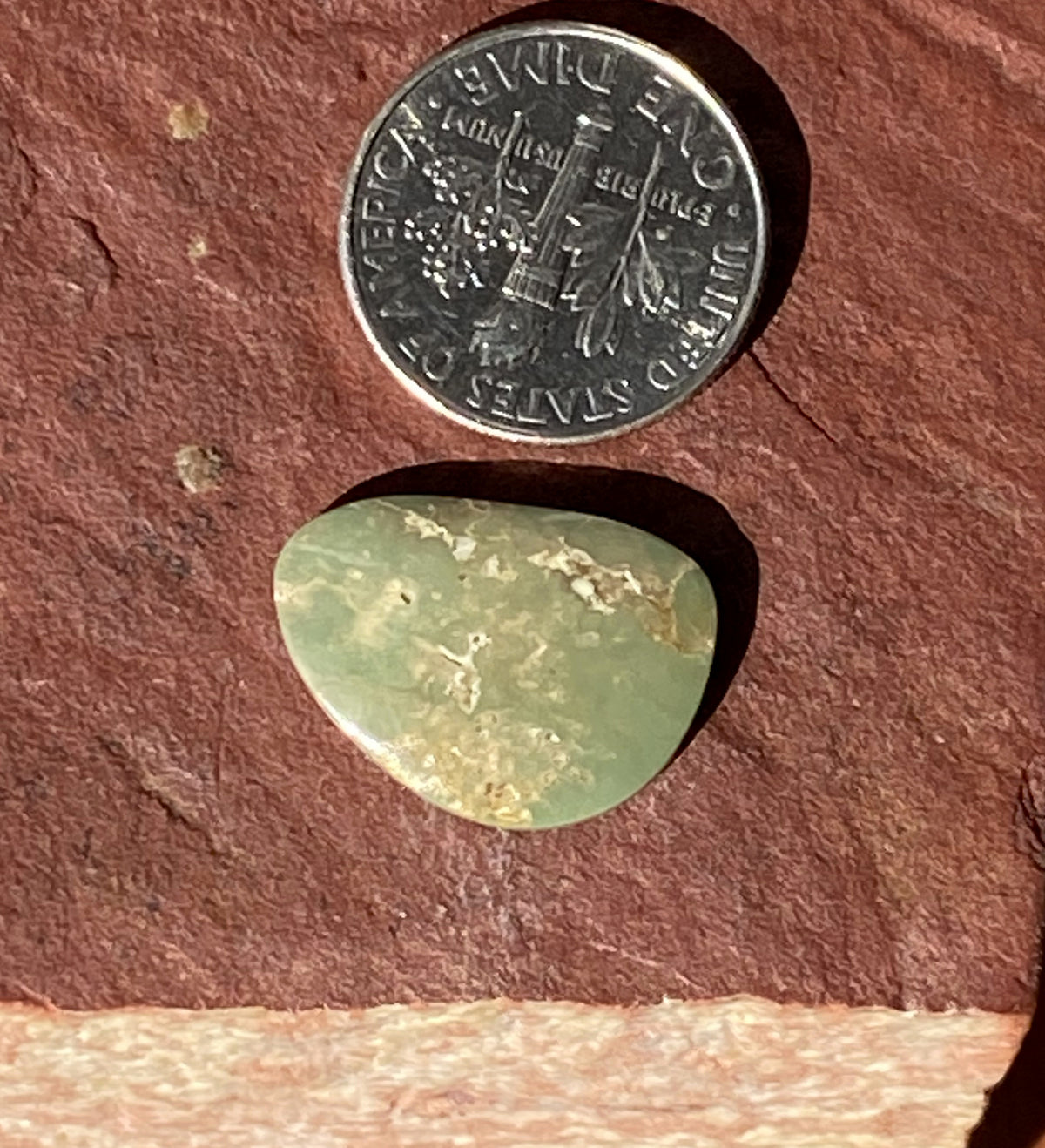 5 carats natural green Stone Mountain Turquoise cabochon