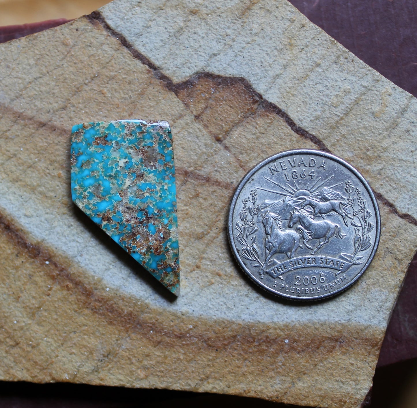 13 carat blue Stone Mountain Turquoise Nevada cabochon