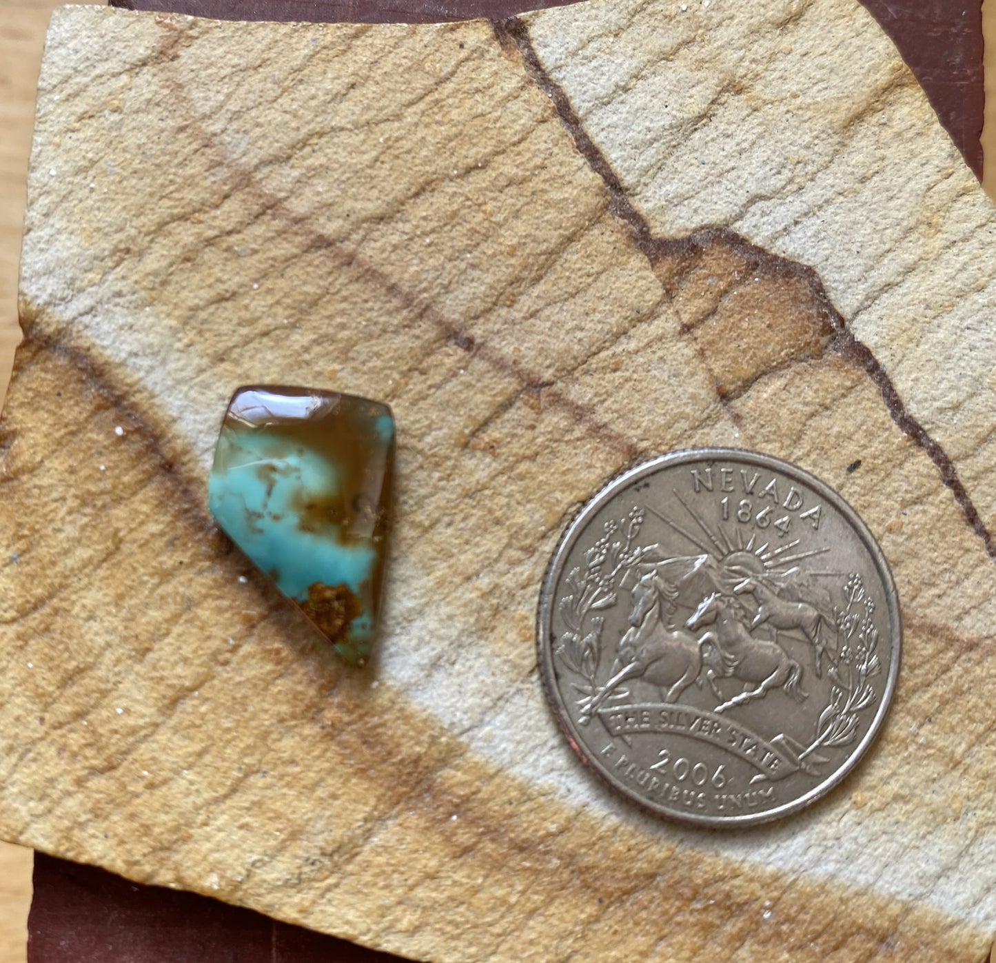 6 carat blue Stone Mountain Turquoise Nevada cabochon