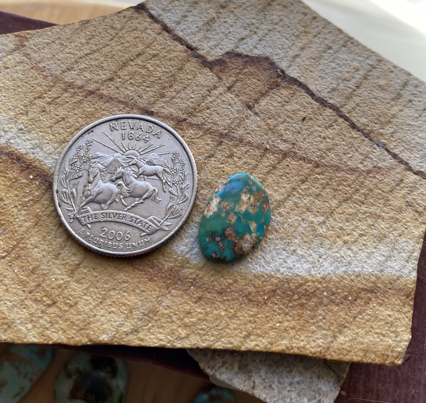 4 carat natural blue Stone Mountain Turquoise cabochon
