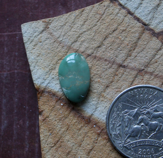 5 carat teal green Stone Mountain Turquoise cabochon