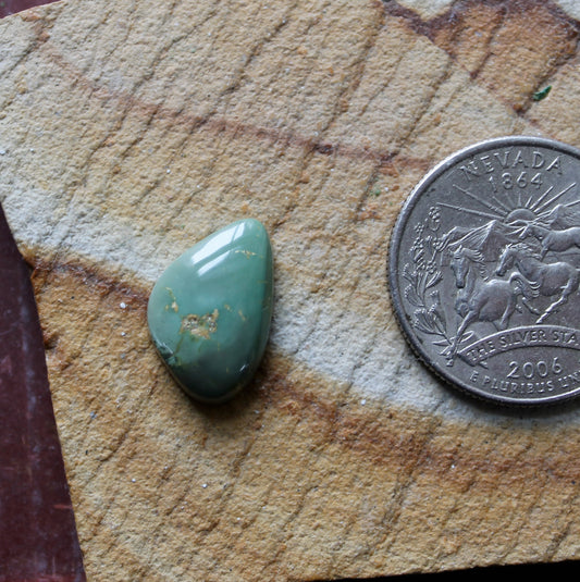 6 carat teal green Stone Mountain Turquoise cabochon