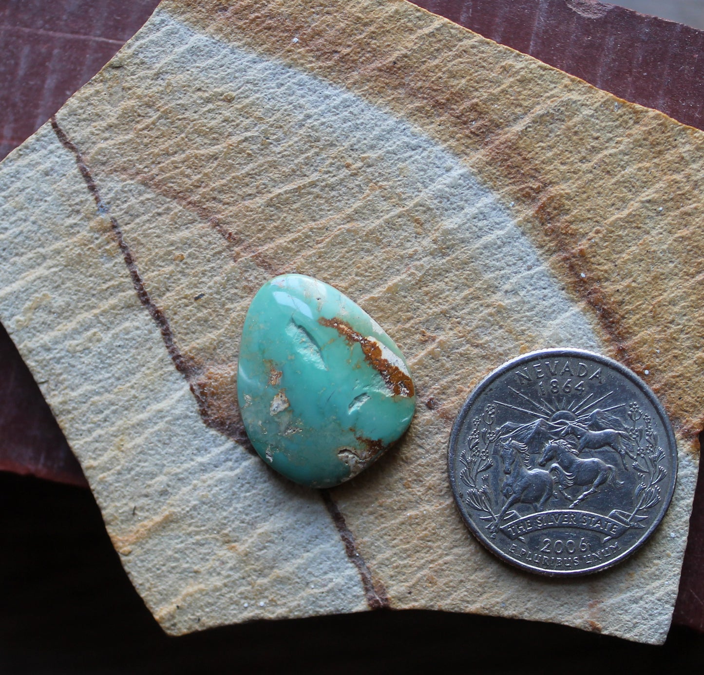 15 carat Stone Mountain Turquoise cabochon