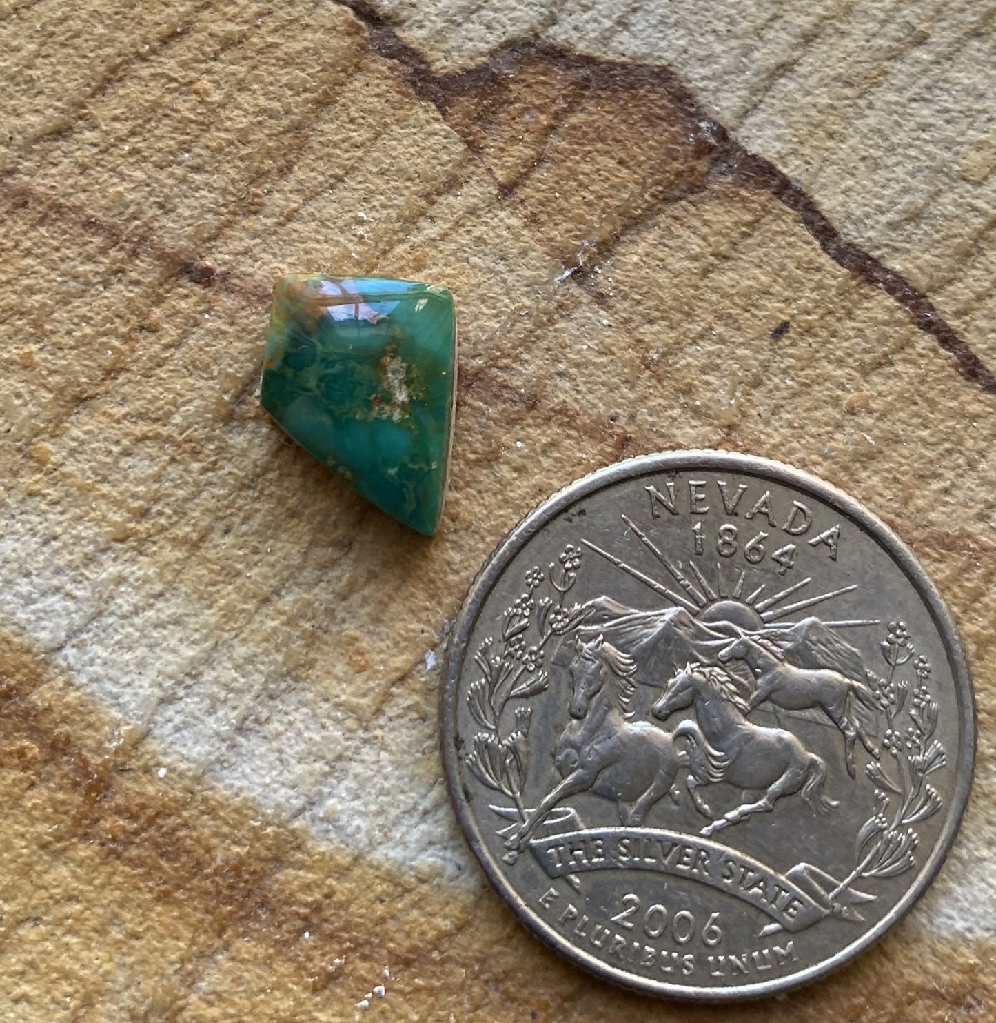 4 carat natural deep blue Stone Mountain Turquoise Nevada cabochon