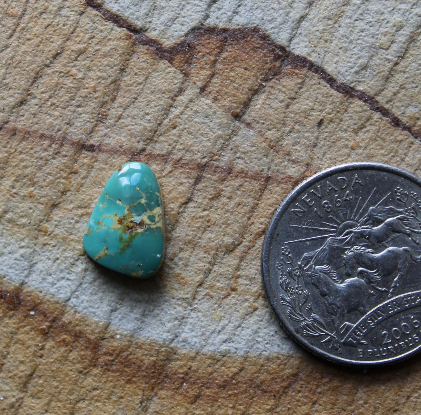 4 carat blue Stone Mountain Turquoise cabochon