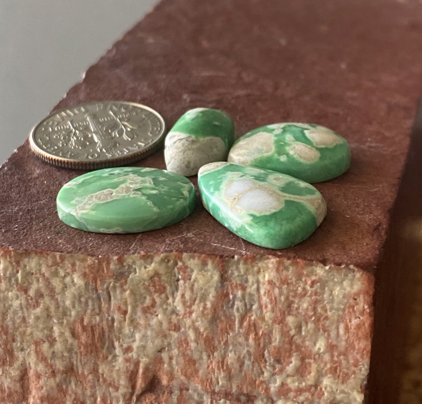 12 carat green natural Lucin variscite cabochon