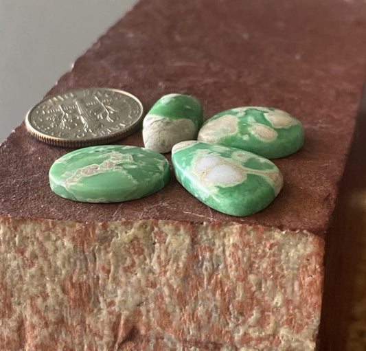 12 carat green natural Lucin variscite cabochons