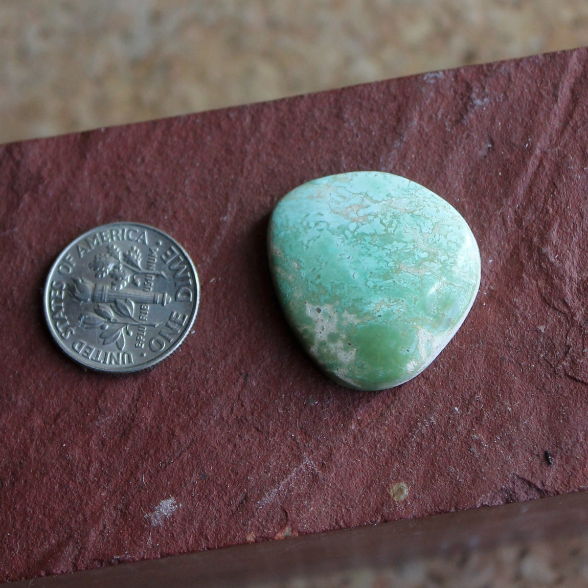 25 carat green Stone Mountain Turquoise cabochon – Nevada Cassidys