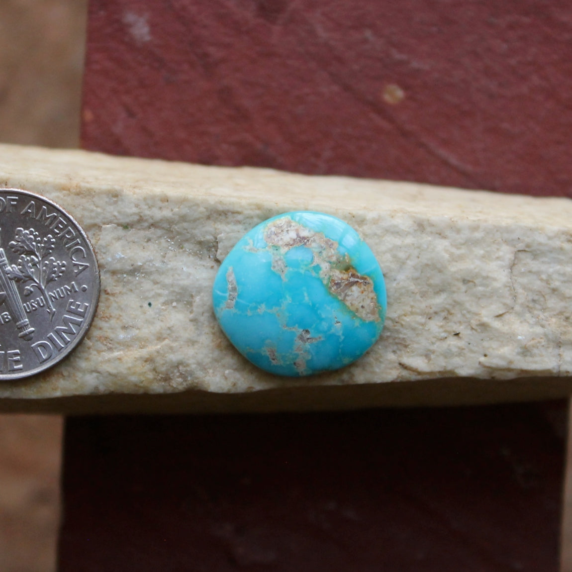 7 carat blue Stone Mountain Turquoise cabochon