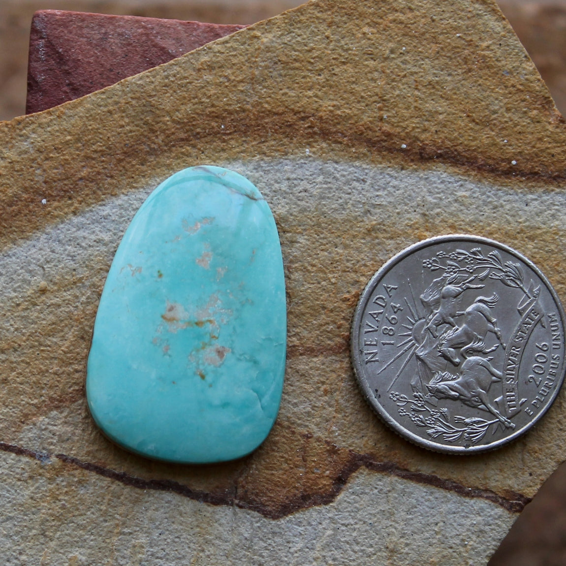 21 carat blue Stone Mountain Turquoise cabochon
