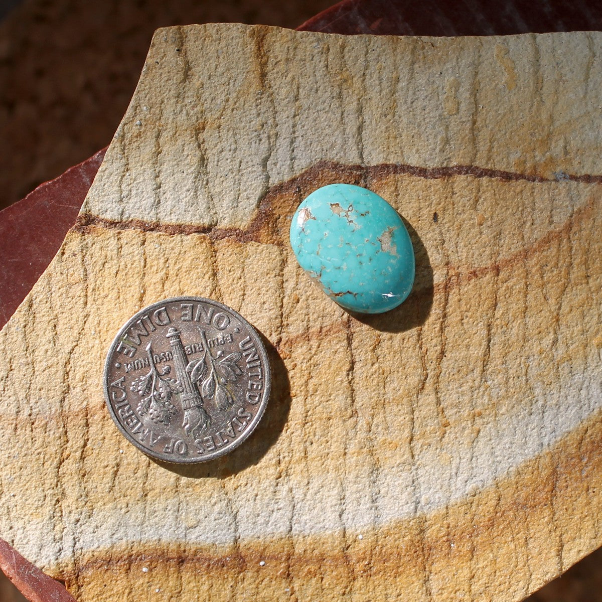 4.4 carat blue Taubert Hills turquoise cabochon