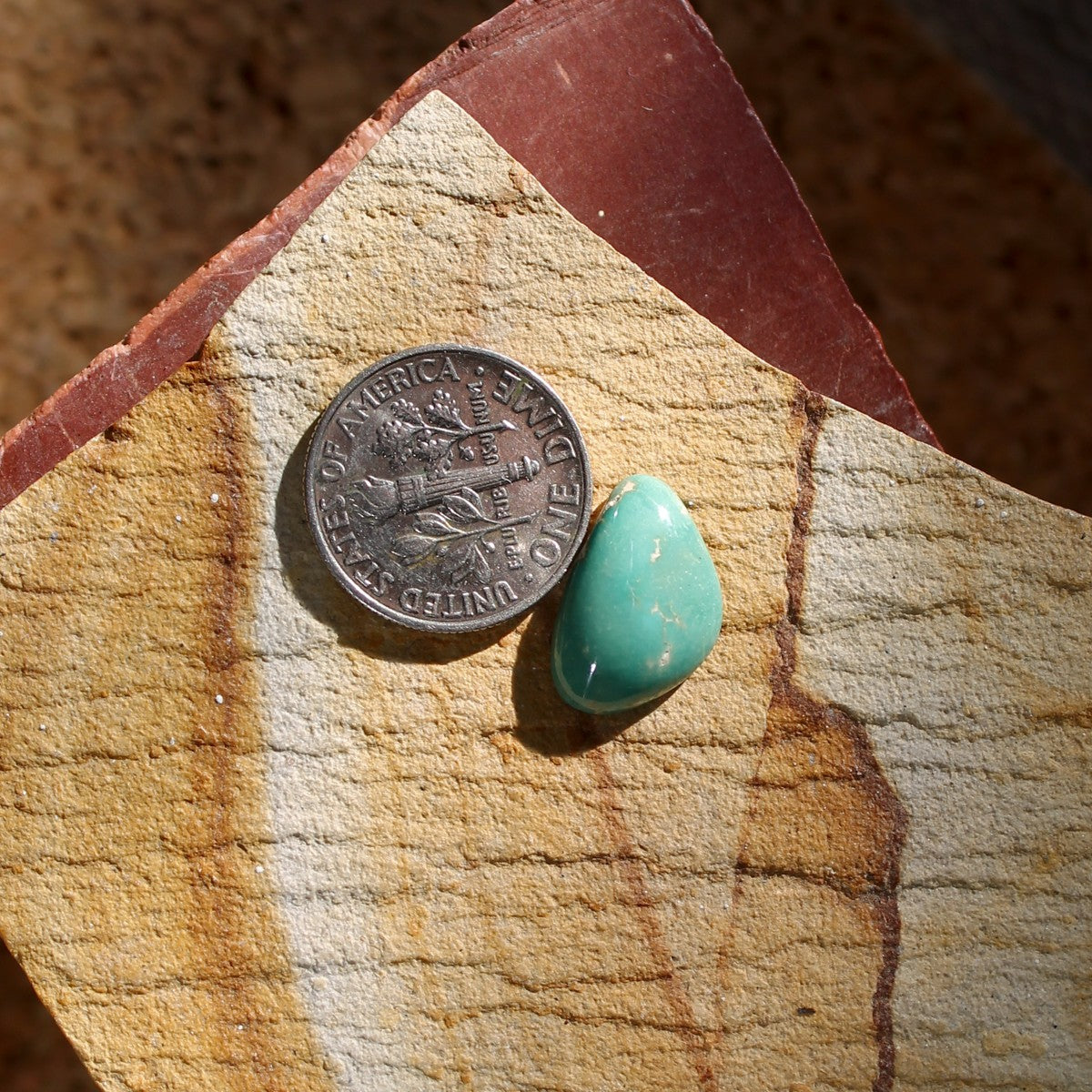 4.2 carat teal blue Taubert Hills turquoise cabochon