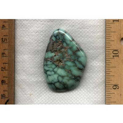 A large spiderweb variscite cabochon from Utah, Rare Pattern!