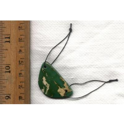 22 carat green Stone Mountain Turquoise focal bead - Nevada Cassidys