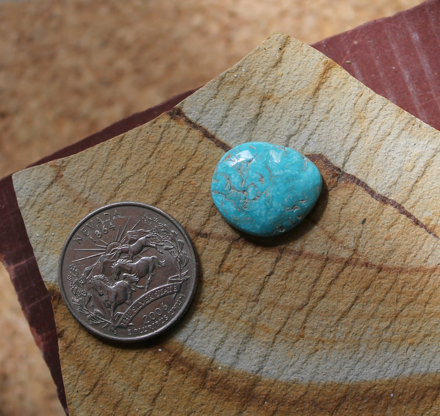 10.9 carat sky blue natural Blue June turquoise cabochon