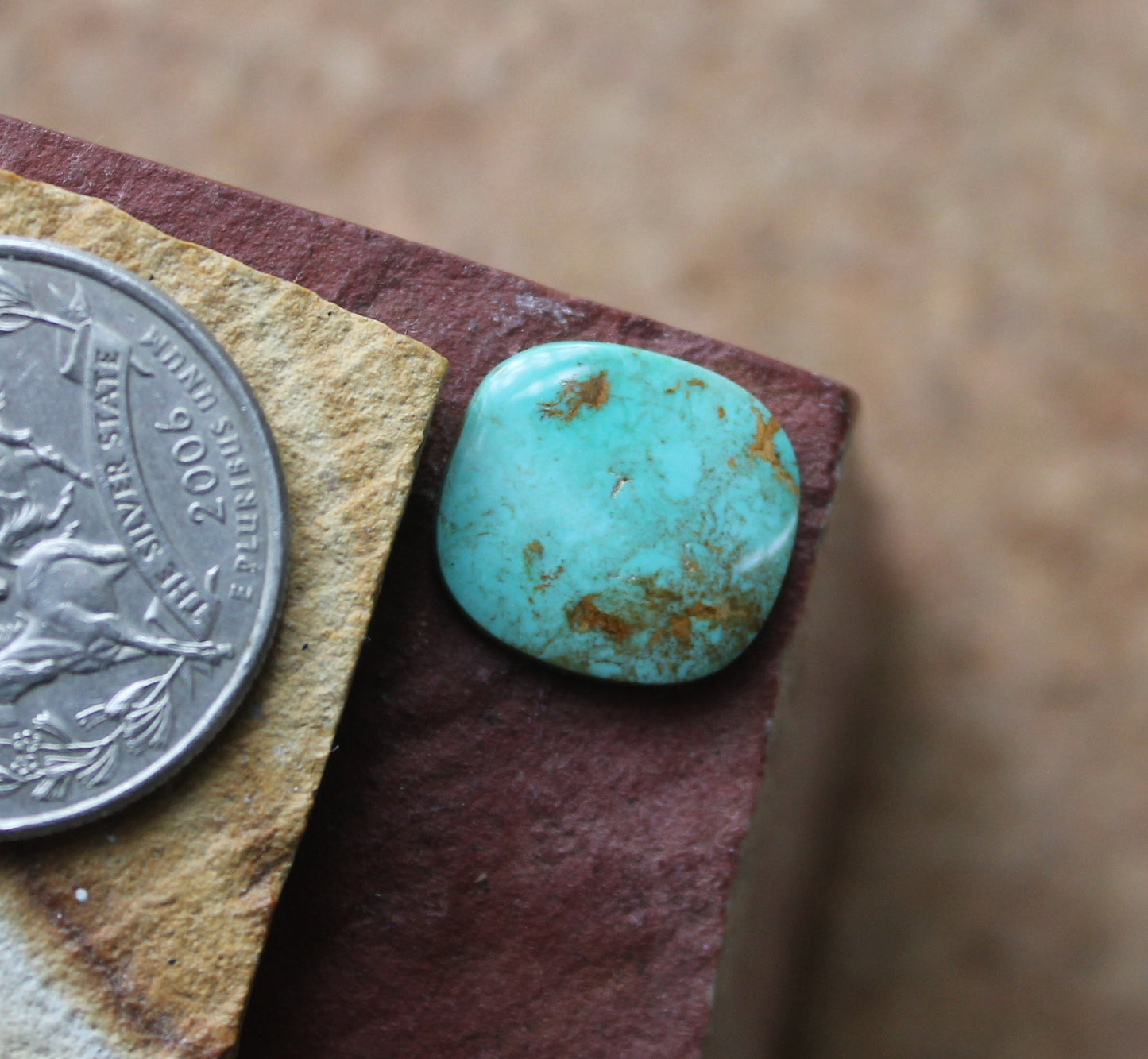 5 carat blue Stone Mountain Turquoise cabochon