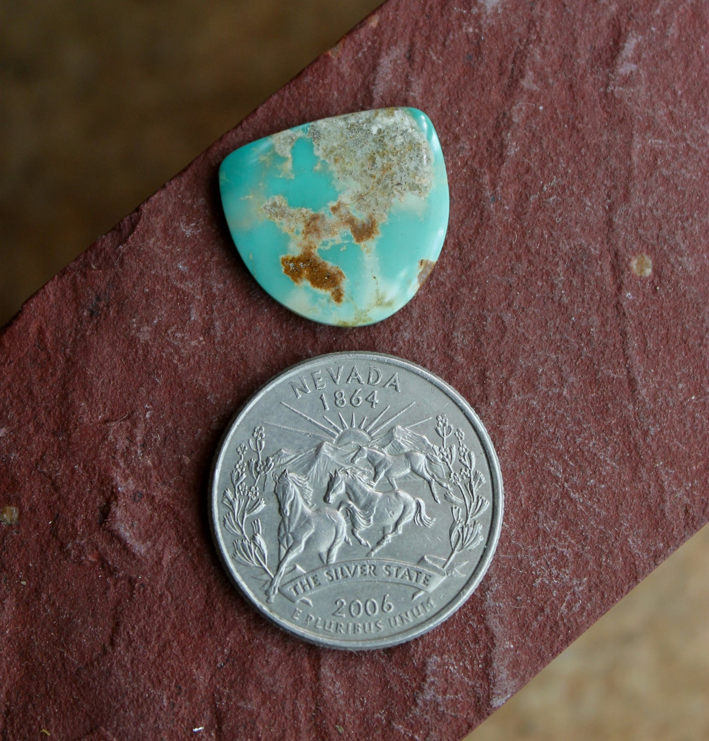 7 carat green Stone Mountain Turquoise cabochon