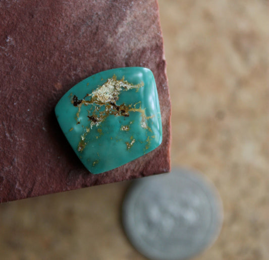 15 carat teal green Stone Mountain Turquoise cabochon 15 carat teal green Stone Mountain Turquoise cabochon