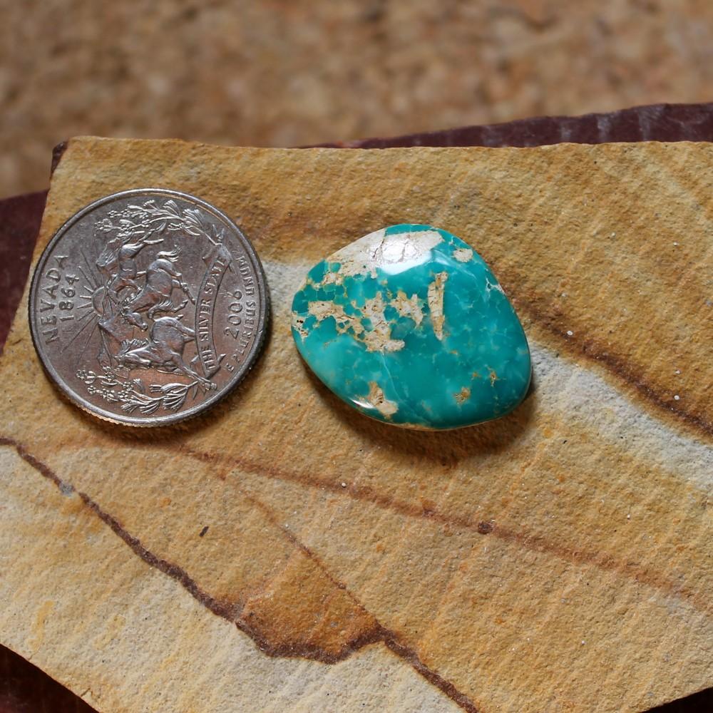 20 carat deep blue Stone Mountain Turquoise cabochon - Nevada Cassidys