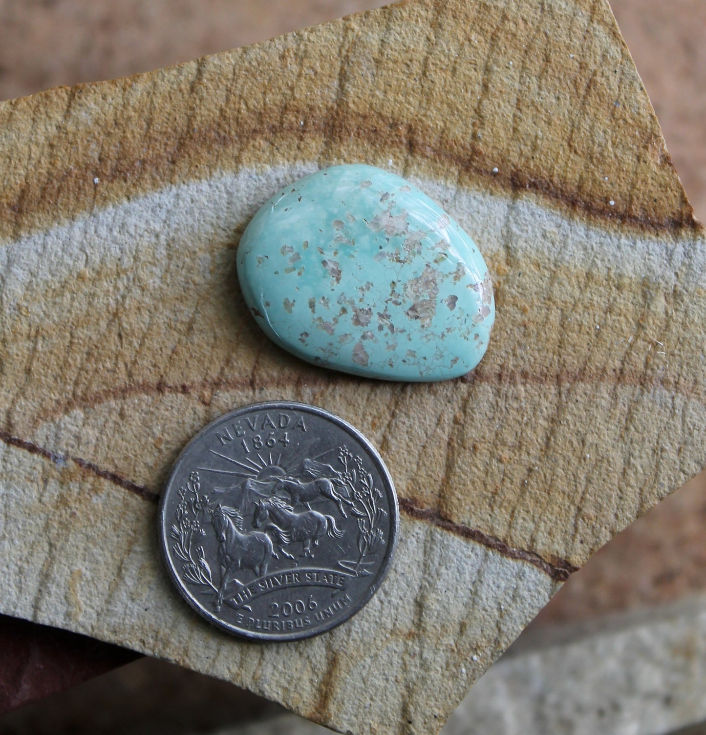18 carat light blue turquoise cabochons from Stone Mountain Mine