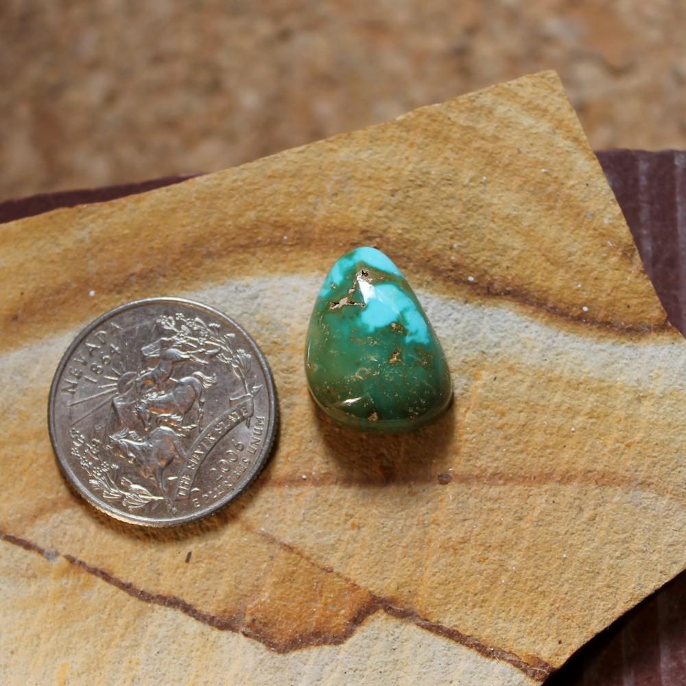 Turquoise Nugget Mountain Ring | Turquoise Nugget Cabochon | Stamped Mountain Ring | Sterling Silver Mountain Ring | Stamped Ring online | Sterling