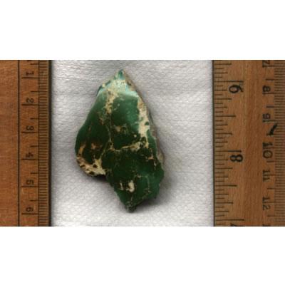 85 carat turquoise vein nugget specimen from Stone Mountain Mine A thick green Stone Mountain Turquoise vein nugget Specimen. Quite a rare find of dark green turquoise.