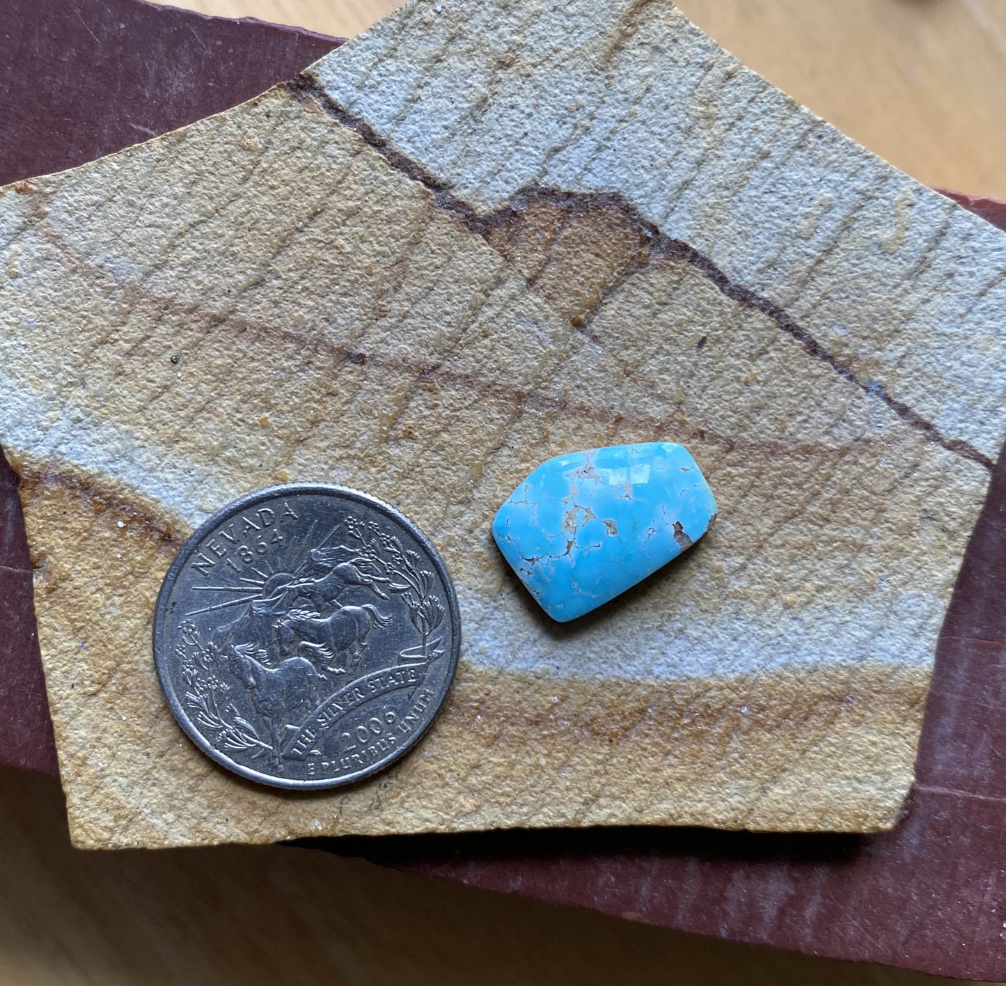 7 carat blue Stone Mountain Turquoise cabochon