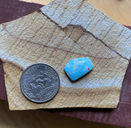 7 carat blue Stone Mountain Turquoise cabochon