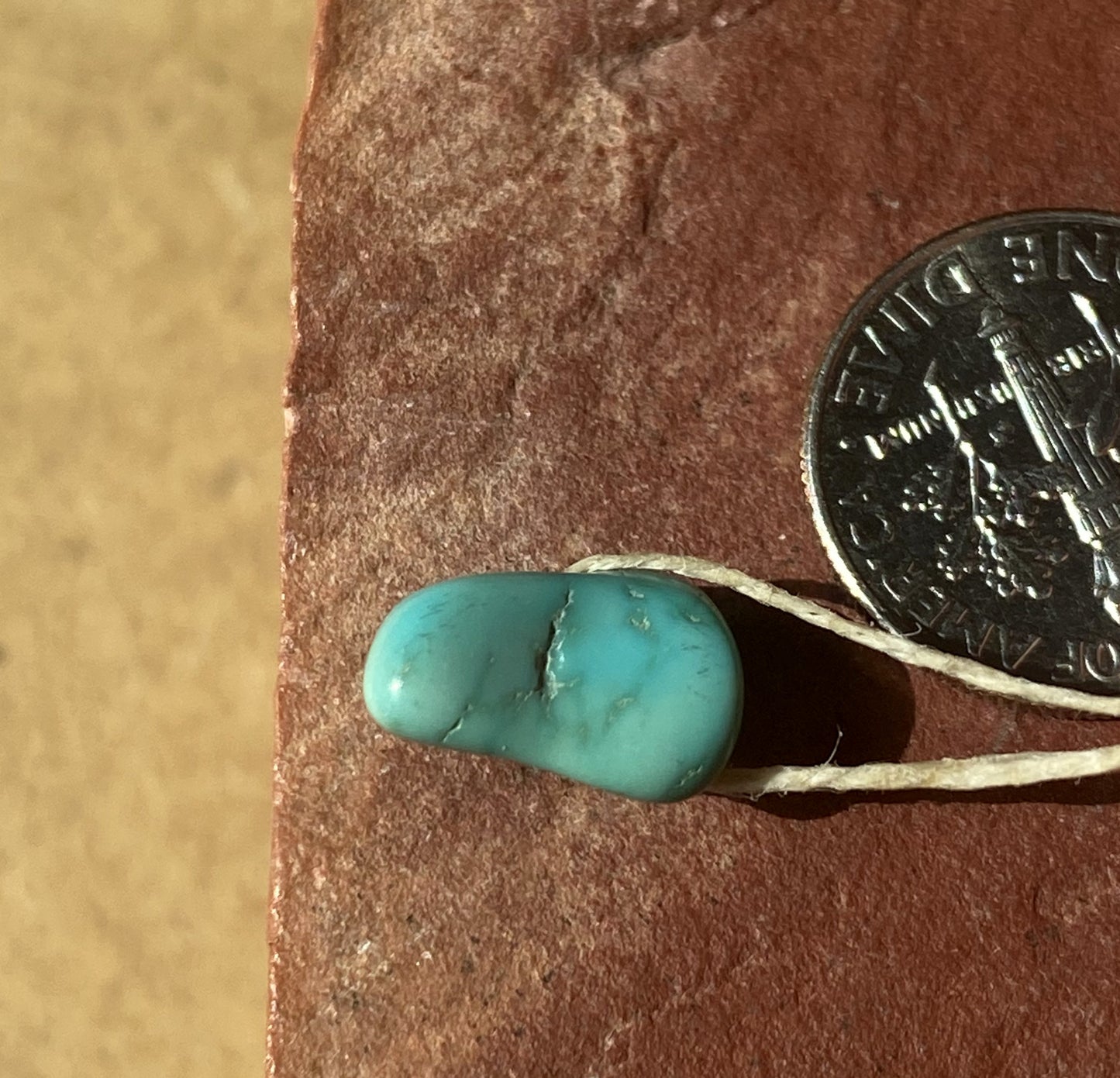 4 carat blue Stone Mountain Turquoise bead