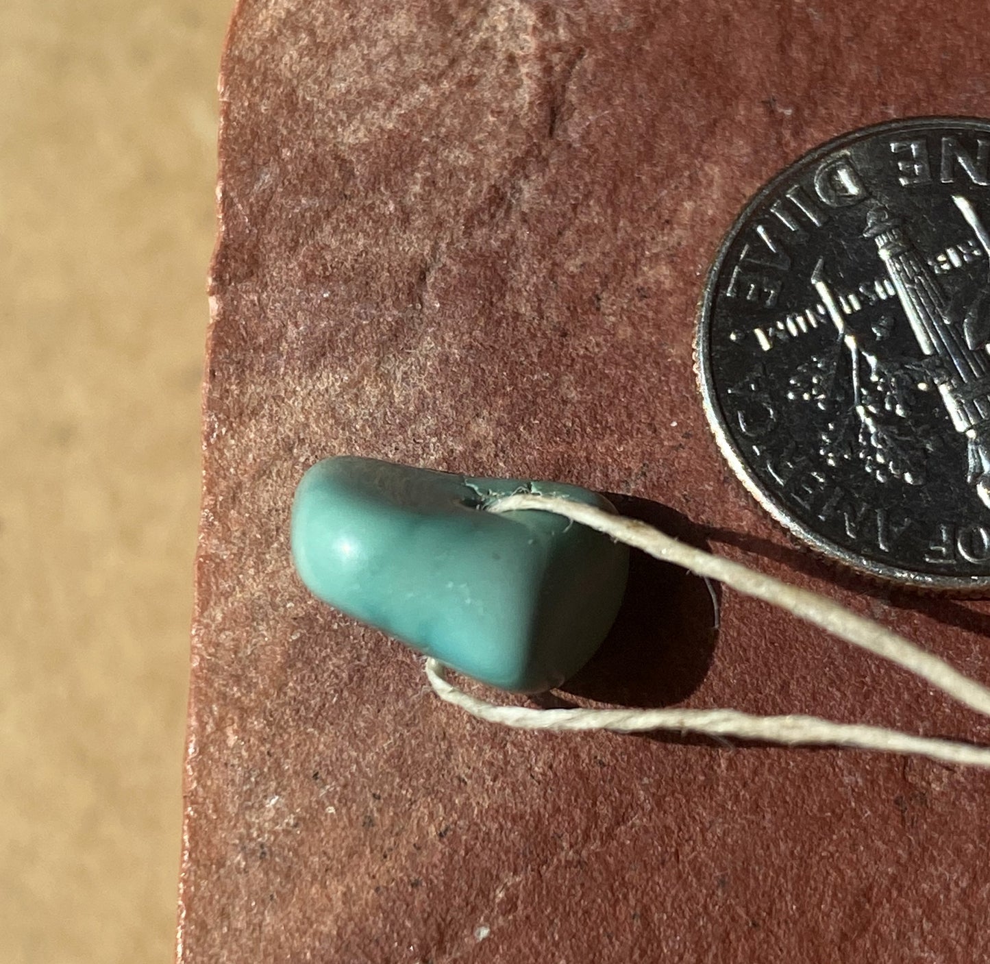4 carat blue Stone Mountain Turquoise bead