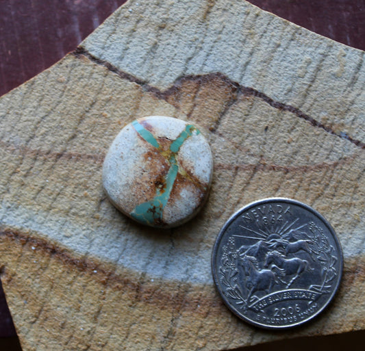 17 carat boulder-cut Stone Mountain Turquoise cabochon