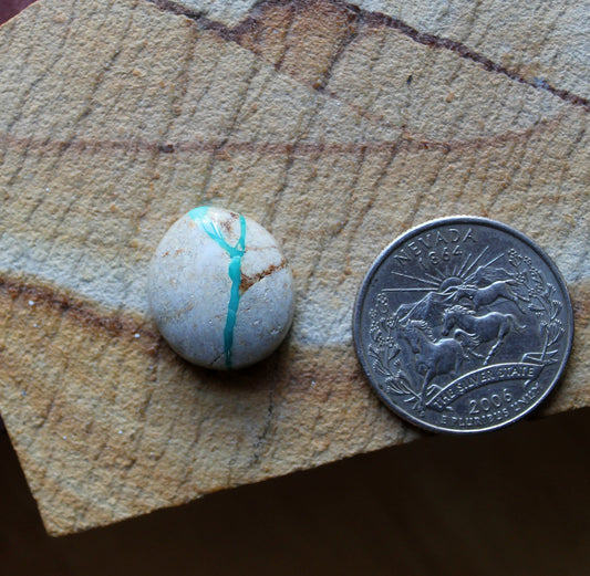 14 carat boulder-cut Stone Mountain Turquoise cabochon