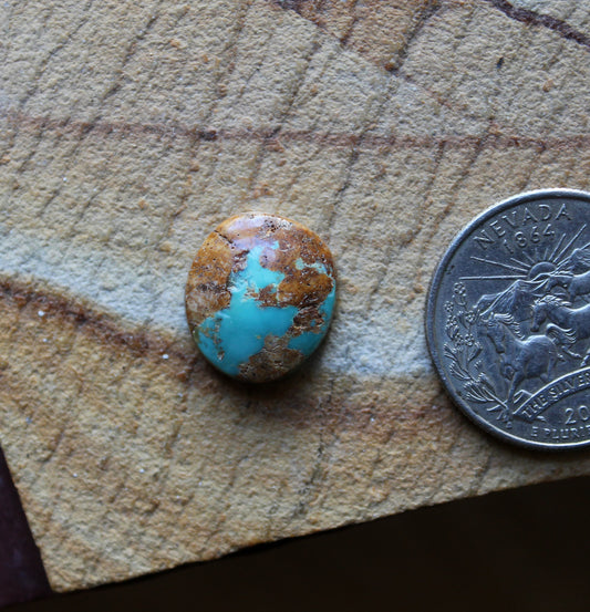 7 carat blue boulder-cut Stone Mountain Turquoise cabochon