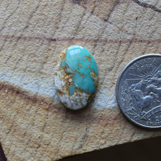 9 carat boulder-cut Stone Mountain Turquoise cabochon