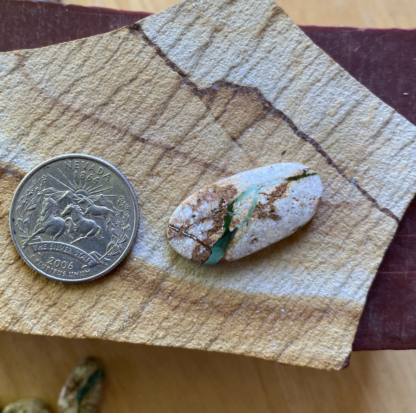 19 carat boulder-cut Stone Mountain Turquoise cabochon