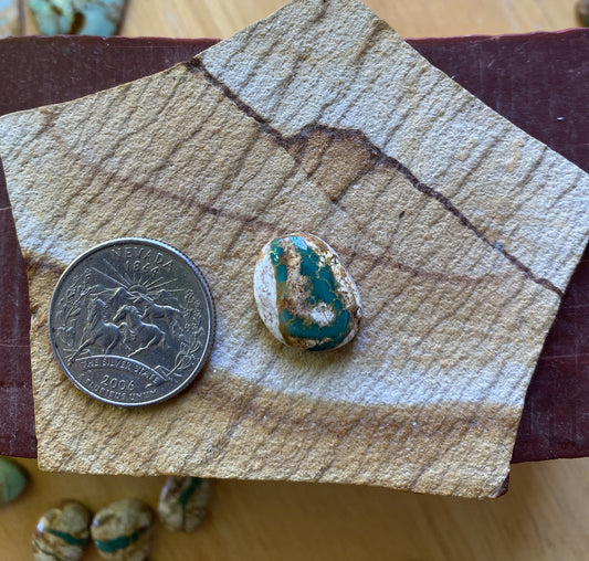 9 carat green boulder-cut Stone Mountain Turquoise cabochon