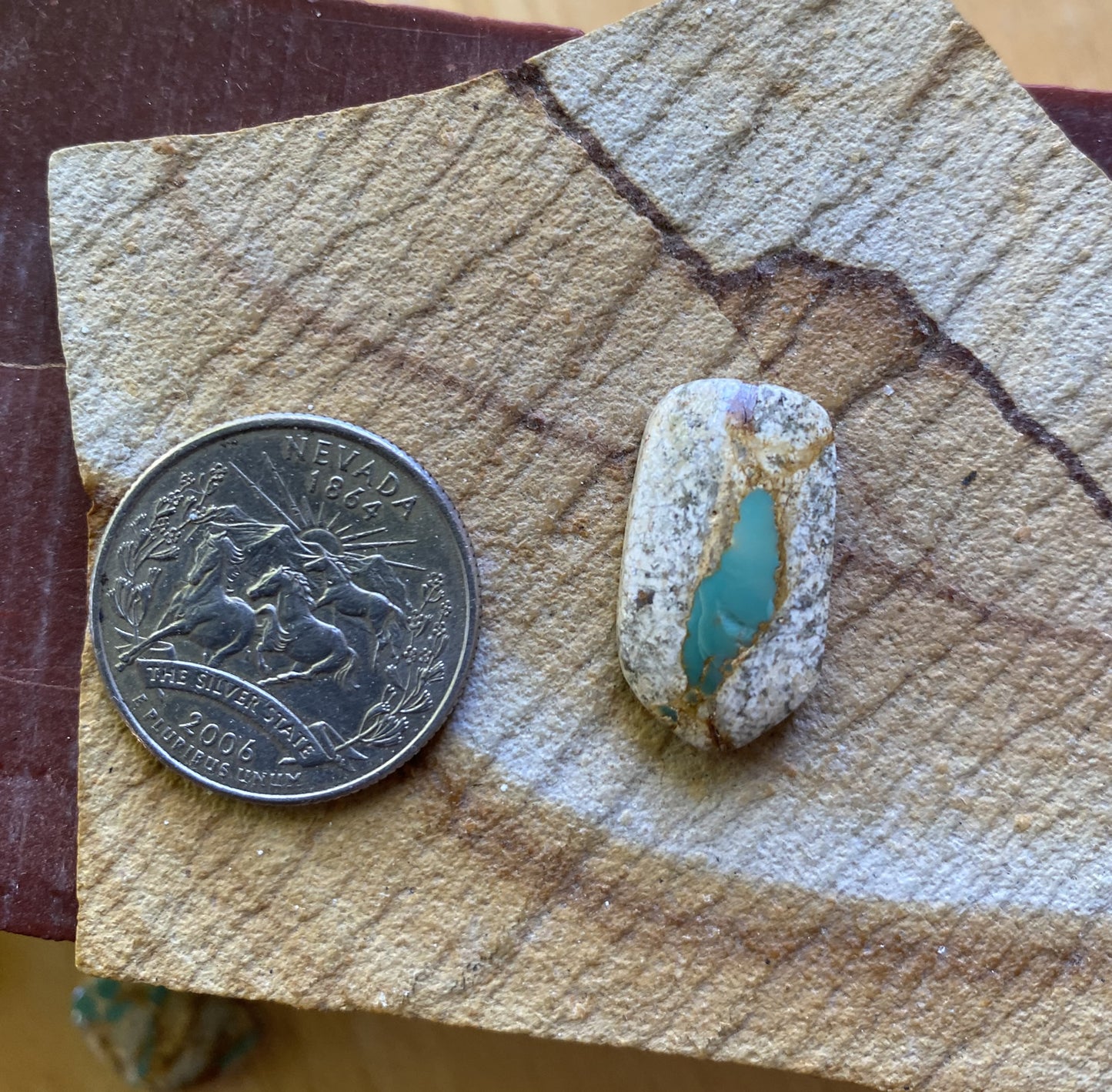 12 carat boulder-cut Stone Mountain Turquoise cabochon