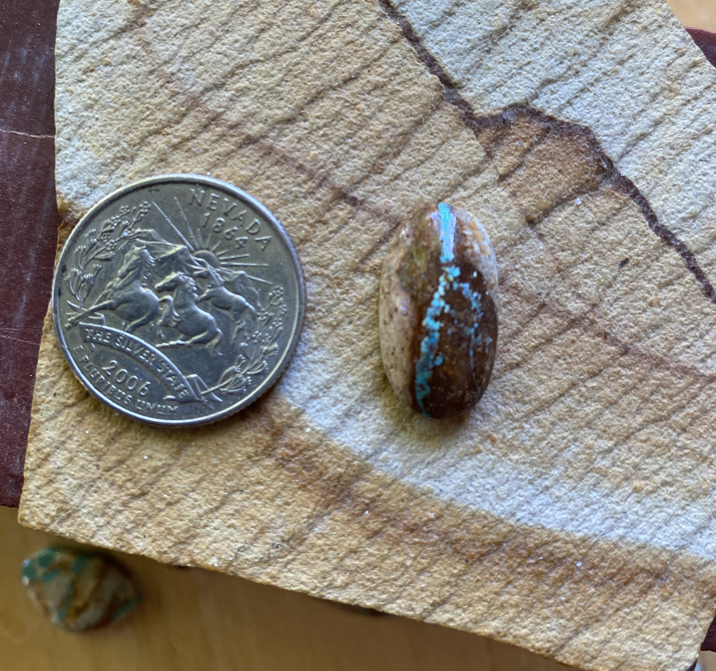 11 carat blue boulder-cut Stone Mountain Turquoise cabochon