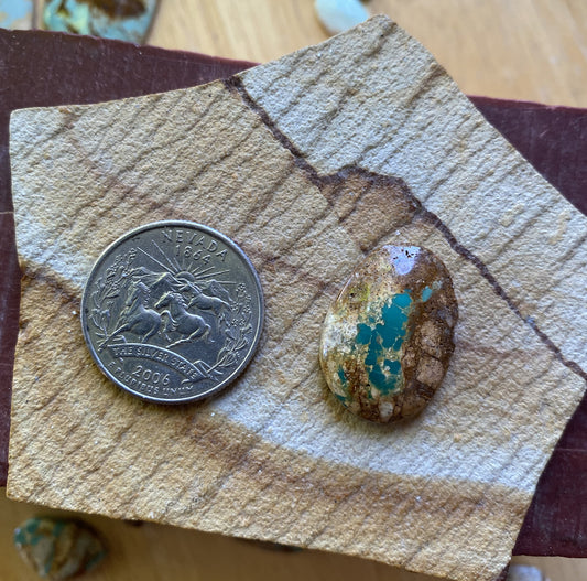 15 carat teal green boulder-cut Stone Mountain Turquoise cabochon