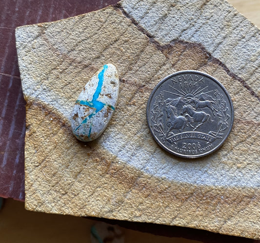 8 carat boulder-cut Stone Mountain Turquoise cabochon
