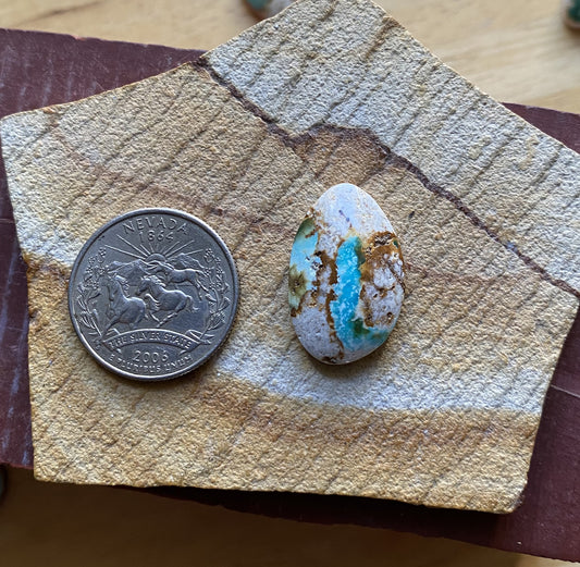 14 carat boulder-cut Stone Mountain Turquoise cabochon