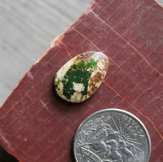 6 carat green boulder-cut Stone Mountain Turquoise cabochon