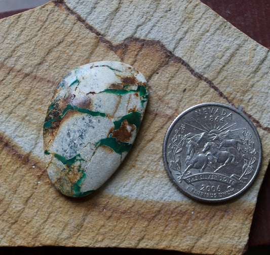 31 carat boulder-cut Stone Mountain Turquoise cabochon