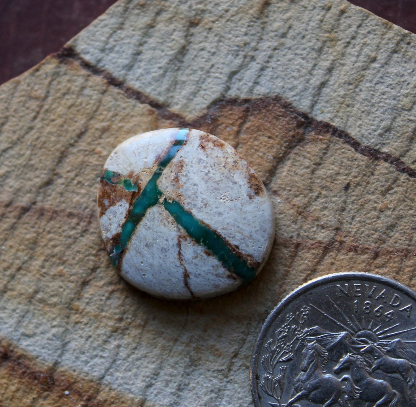 17 carat blue Stone Mountain Turquoise boulder-cut cabochon