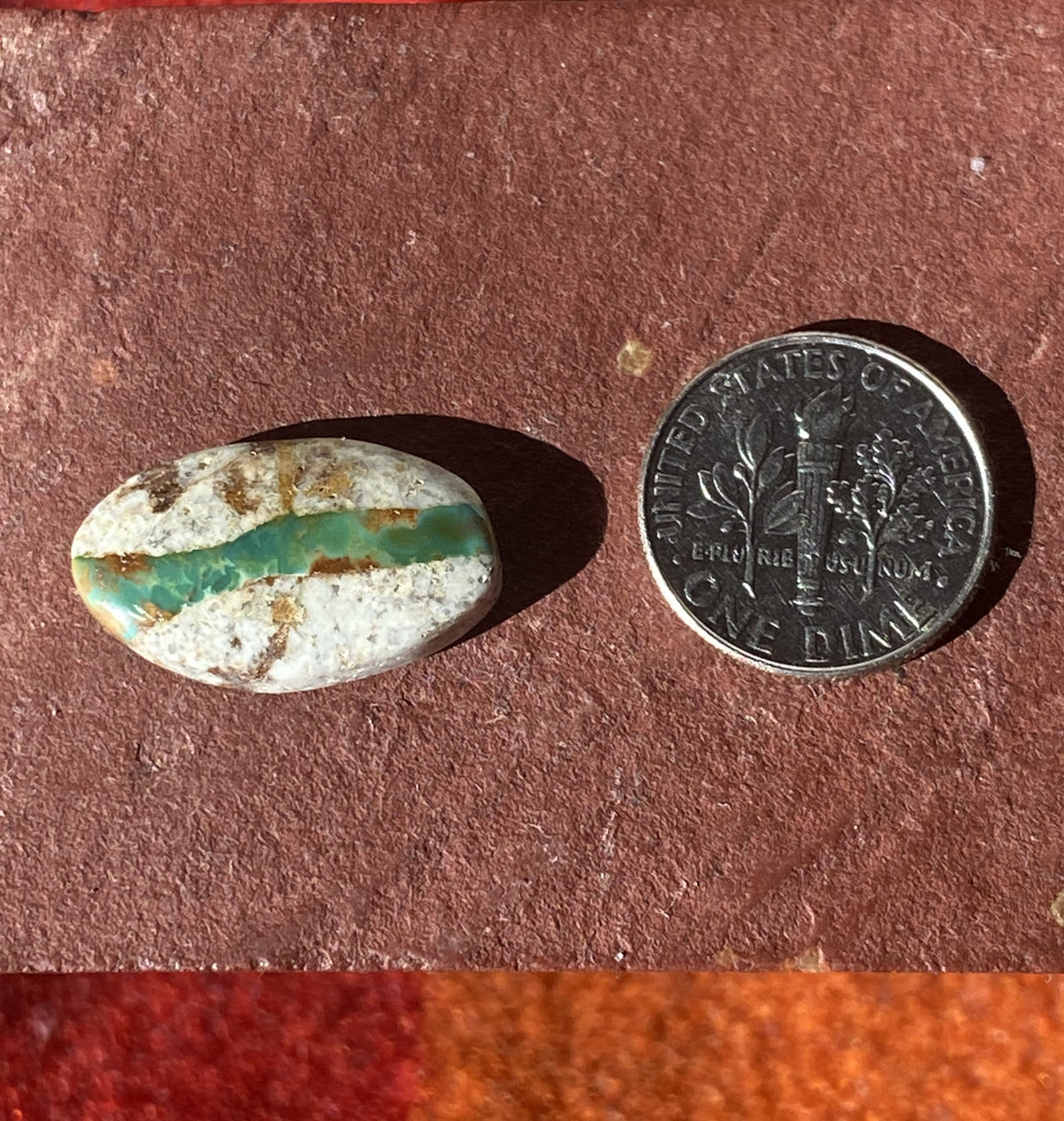9 carat boulder-cut Stone Mountain Turquoise cabochon