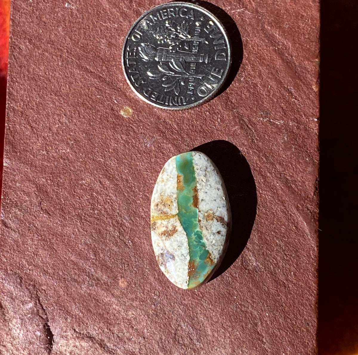 9 carat boulder-cut Stone Mountain Turquoise cabochon