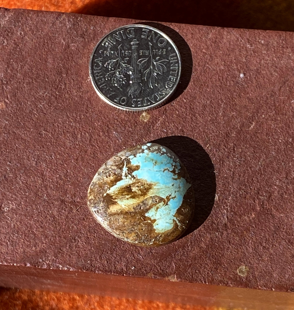 12 carat boulder-cut Stone Mountain Turquoise cabochon